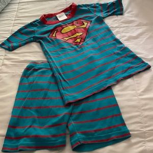 Hanna Andersson Superman short pajamas. Boys 130